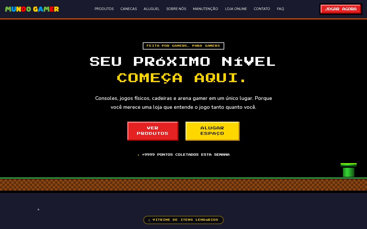 Print do site Mundo Gamer Marília