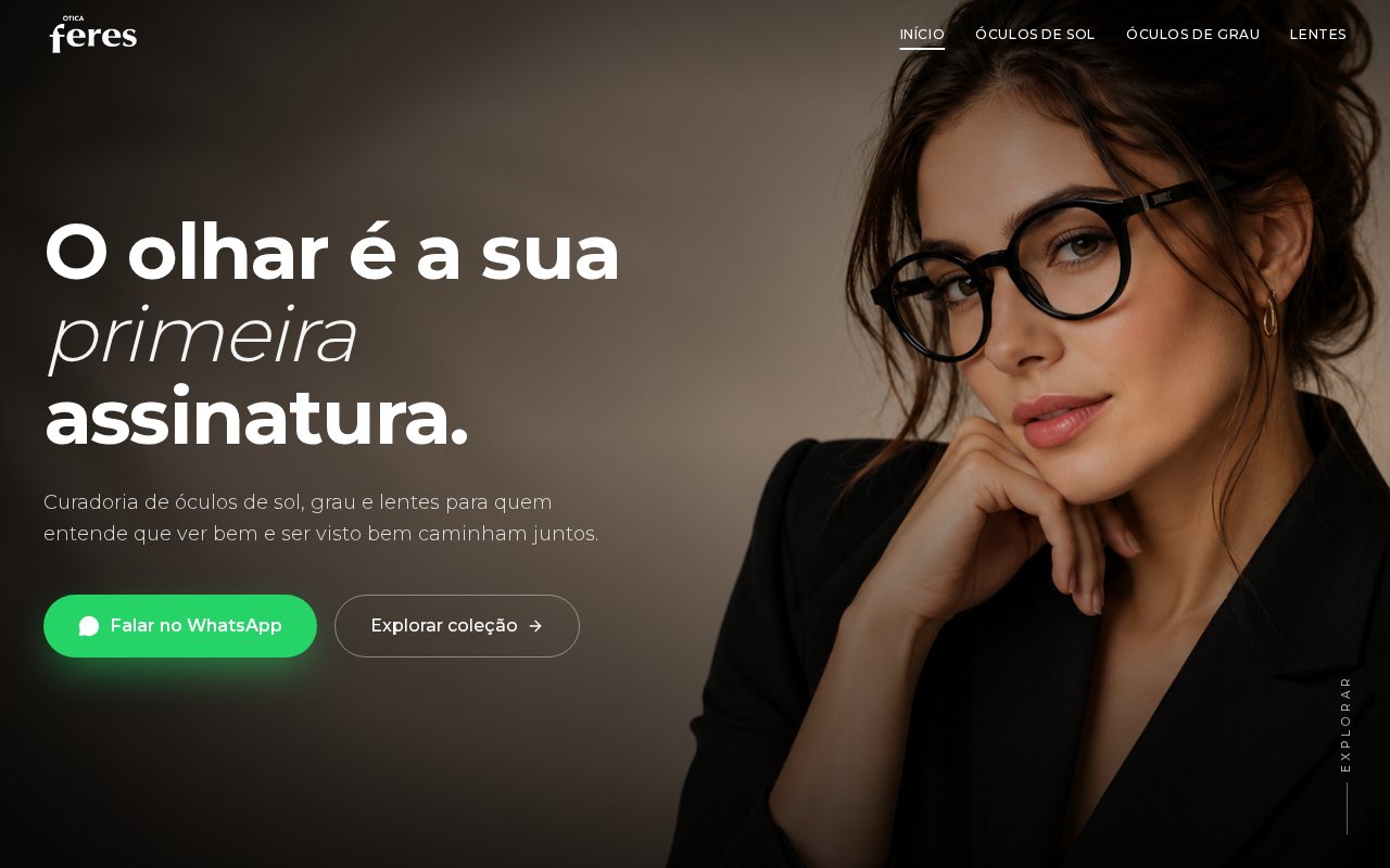 Print do site Ótica Feres